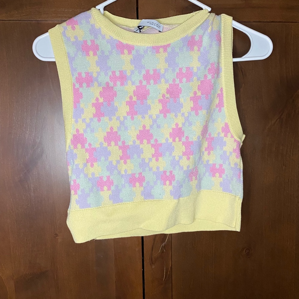 Multicolored Zara sweater vest size small!